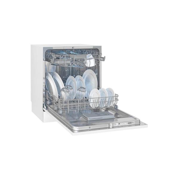 Exquisit GSP508-030D Tischgeschirrspüler, 55cm breit, 8 Maßgedecke, 7 Programme, weiß