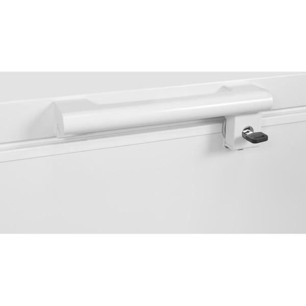 Exquisit GT200-HE-040C Stand Gefriertruhe, 103 cm breit, 198 L, LED Beleuchtung, 2 Körbe, Schnellgefrierfunktion, weiß