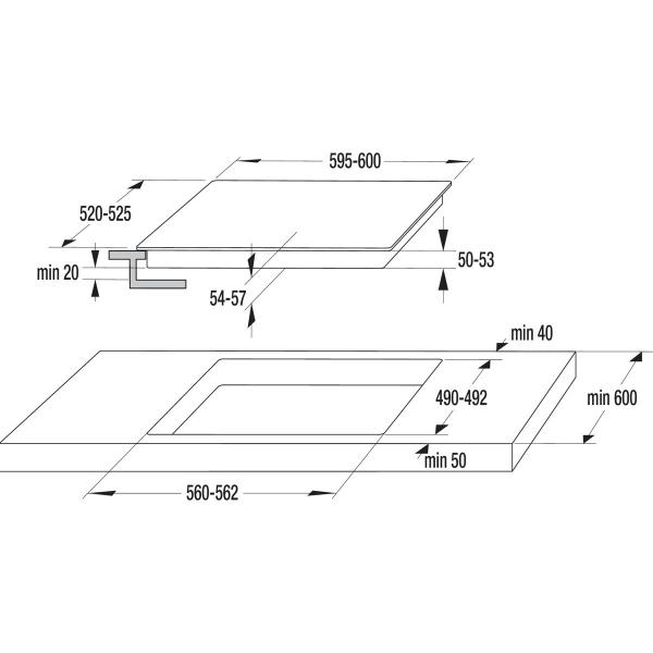Gorenje BCS6737E06X+ECD643BX Einbau-Herset mit Glaskeramikkochfeld (BCS6737E06X+ECD643BX), 60cm breit, Heißluft mit Dampf, Pizza Funktion, Edelstahl/Schwarz