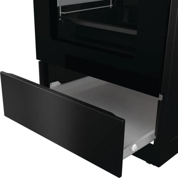 Gorenje GEIT5C60BPG Stand Elektroherd mit Induktionskochfeld, 50 cm breit, 70 L, Pizza-Funktion, FrozenBake, AirFry, Kindersicherung, TouchControl, schwarz