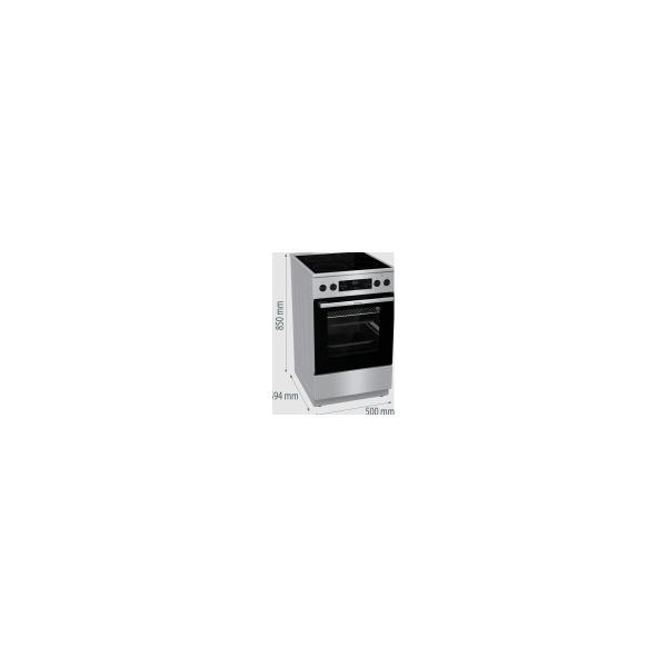 Gorenje GECS5C70XPA EEK: A Standherd, 50cm breit, 70L, Versenkknebel, Schnellaufheizung, AquaClean, Heißluft, Edelstahl