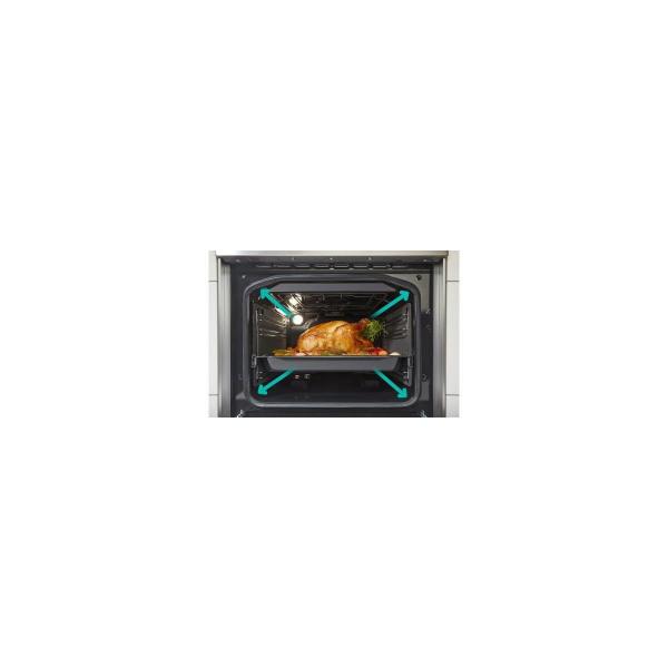 Gorenje GECS5C70WA Elektro-Standherd, 50cm breit, 70L, Glaskeramik, Pizza-Funktion, ExtraSteam, weiß