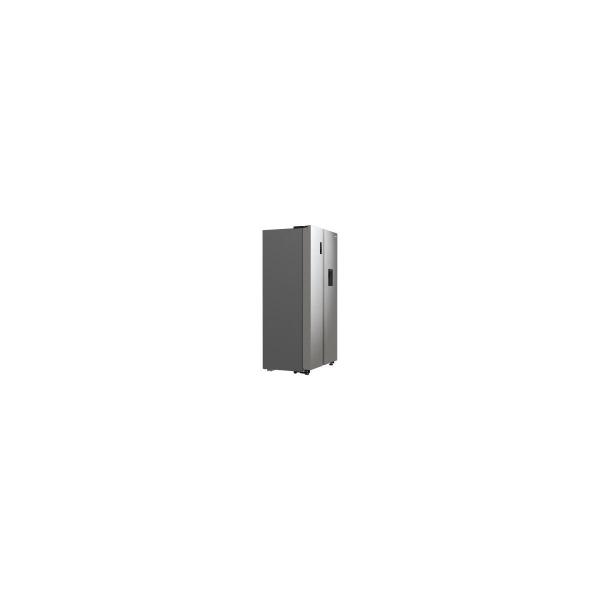 Gorenje NRR9185DAXLWD Stand Side-by-Side Kombination, 91,5 cm breit, 547 L, NoFrost Plus, FastFreeze, TwistIce, grau metallic strukturiert