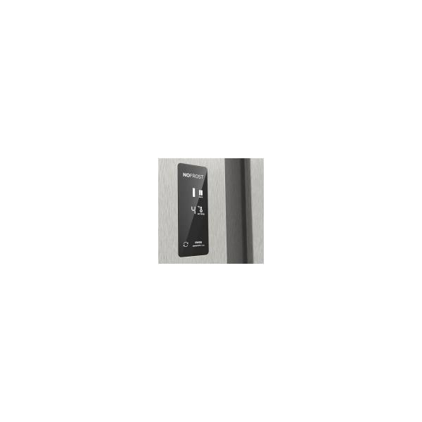 Gorenje NRR9185DAXLWD Stand Side-by-Side Kombination, 91,5 cm breit, 547 L, NoFrost Plus, FastFreeze, TwistIce, grau metallic strukturiert