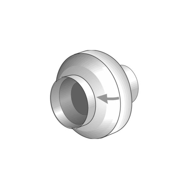 ARDEBO.de Helios L-RRK 100 Radial-Rohrventilator DN100, aus Kunststoff (60008)