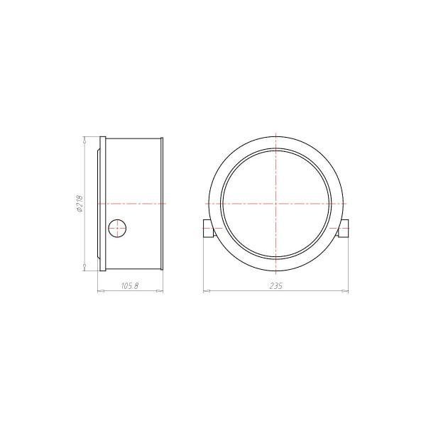 Kaiser 1282-00 Einbaugehäuse, HaloX® 180 für Ortbeton