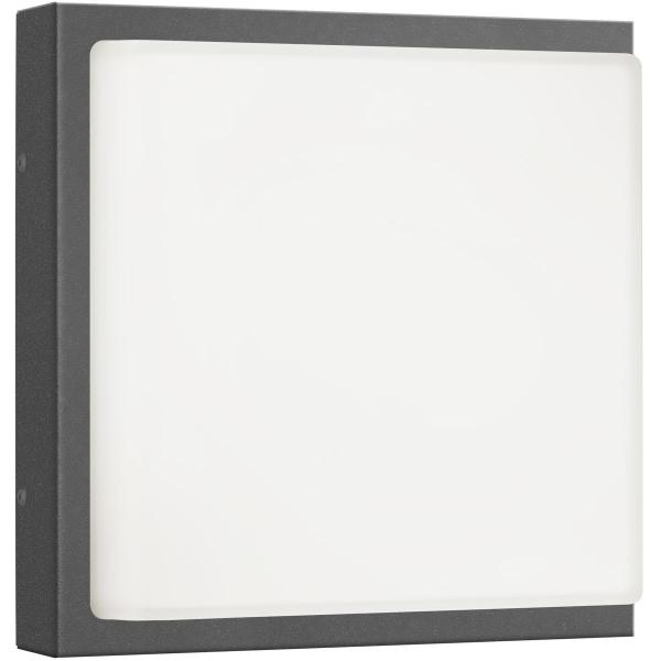 LCD Wand- und Deckenleuchte Typ 045LEDSEN, 13W, 1180lm, 3000K, mit Bewegungsmelder, graphit