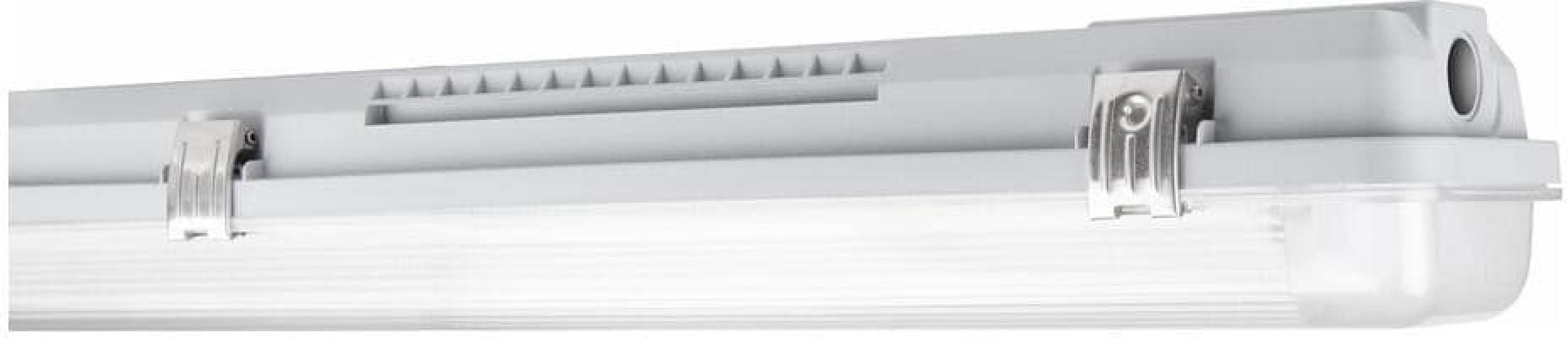 ARDEBO.de LEDVANCE DAMP PROOF HOUSING GEN 3 1500 P 2XLAMP I, Feuchtraumleuchte, T8-LED-Lampen, IP65, G13, 220-240V, grau (4099854118210)
