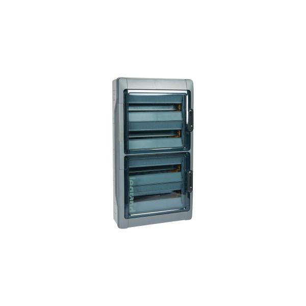 ARDEBO.de Legrand 601988 Feuchtraumverteiler Plexo³ IP65 IK09 4-reihig 72 Module, Aufputz, Grau