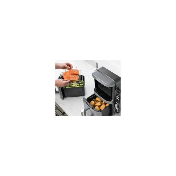 Ninja SL400 Heißluftfriteuse Douvle Stack XL, 2470 W, 2 Ebenen, 6 Garfunktionen, 9,5 L (2 x 4,75 pro Fach)