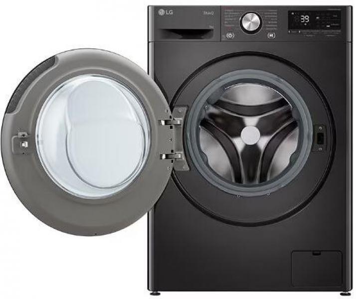 LG F4WR709YB 9 kg Frontlader Waschmaschine, 60 cm breit, 1400 U/Min, Kindersicherung, WIFI, AI DD, Zeitverzögerung, Platinum Black
