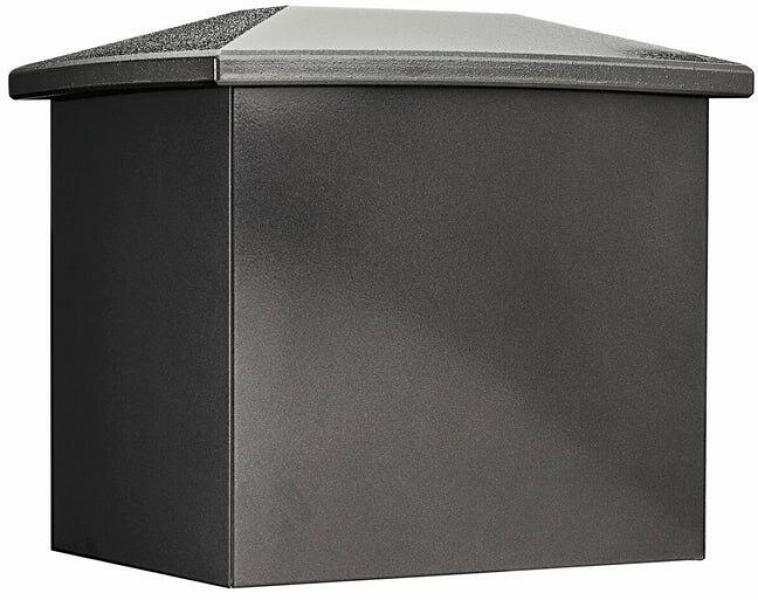 Burg Wächter Europa 732 W Großraum-Außenbriefkasten, Komfort-Tiefe, Querformat, Stahl, grau (19850)