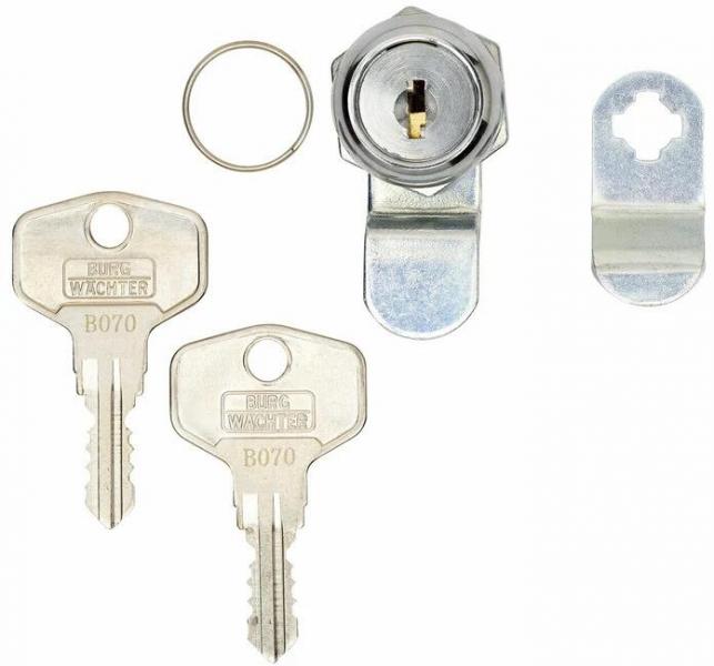 Burg Wächter ZBK 72 SB Zylinder für Briefkästen, mit 2 Riegeln, Zinkdruckguss (22381)