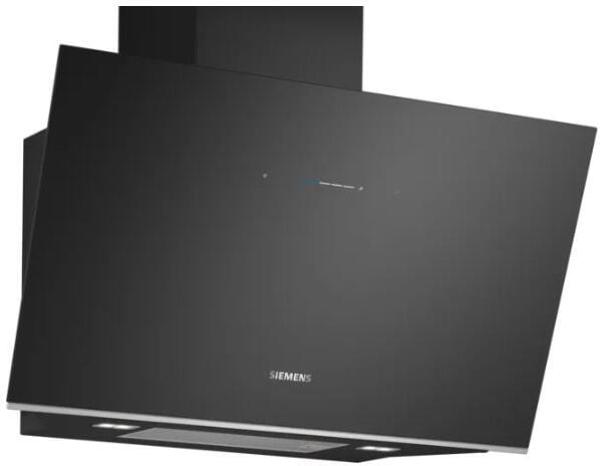 ARDEBO.de Siemens LC91KLT60 A+ Kopffreihaube, 90 cm breit, 1.007 m³/h, cookConnect System, iQdrive-Motor, Leistung 3-stufig + 2 Intensiv, Klarglas schwarz bedruckt
