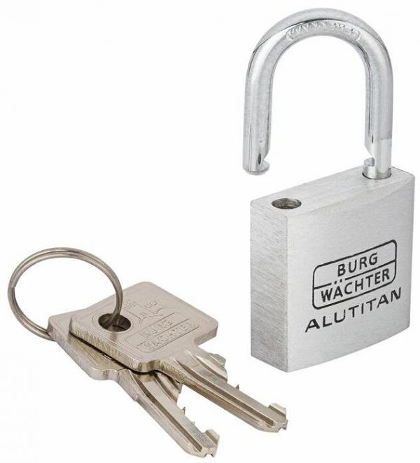 Burg Wächter Duo 770 30 SB Alutitan Vorhängeschloss-Set, Aluminium (36151)