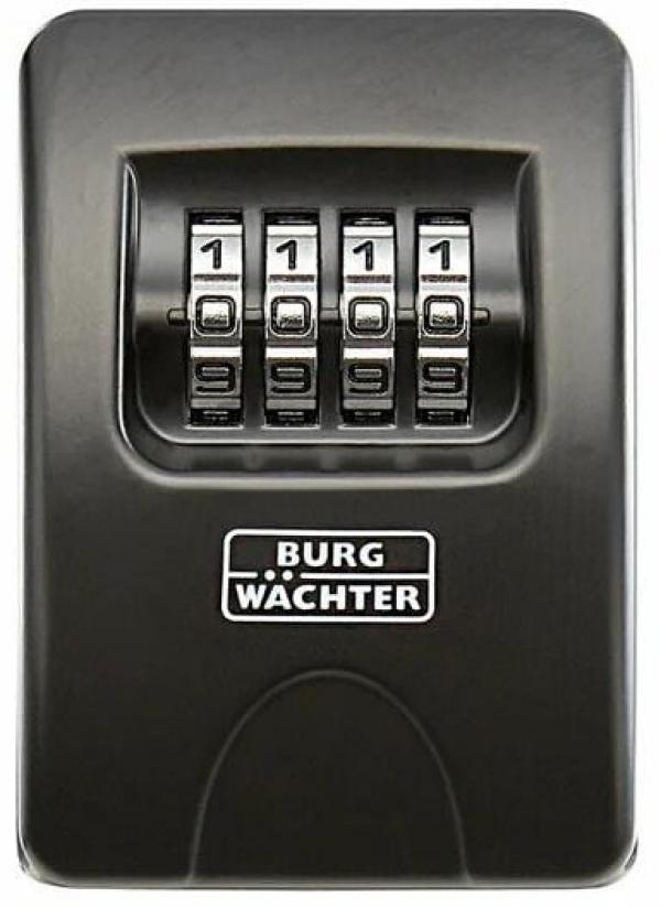 ARDEBO.de Burg Wächter KEY SAFE 10 SB Schlüsseltresor für Schlüssel bis 7cm Länge, 0,20L, Zinkdruckguss, schwarz (37990)
