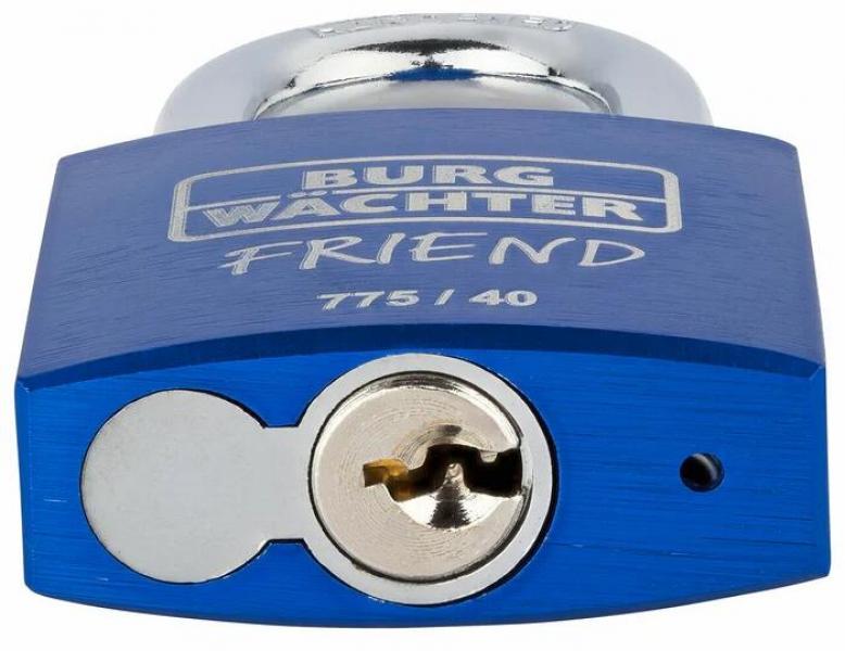 Burg Wächter 775 40 35 Blue SB Friend Zylinder-Vorhängeschloss, Aluminium, blau (39441)