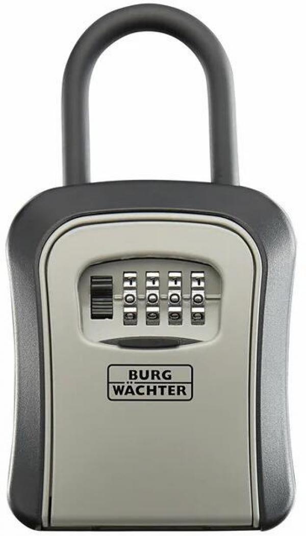 ARDEBO.de Burg Wächter KEY SAFE 50 SB Schlüsseltresor für Schlüssel bis 8cm Länge, 0,76L, mit Befestigungsbügel, Zinkdruckguss (39900)