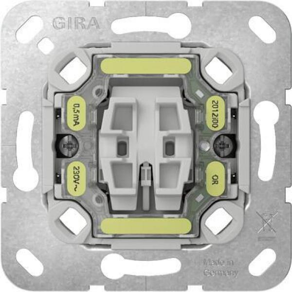 ARDEBO.de Gira 311600 Wipp-Kontrollschalter Einsatz mit Befestigungskrallen, Universal-Aus-Wechselschalter, 10 AX, 250 V, LED