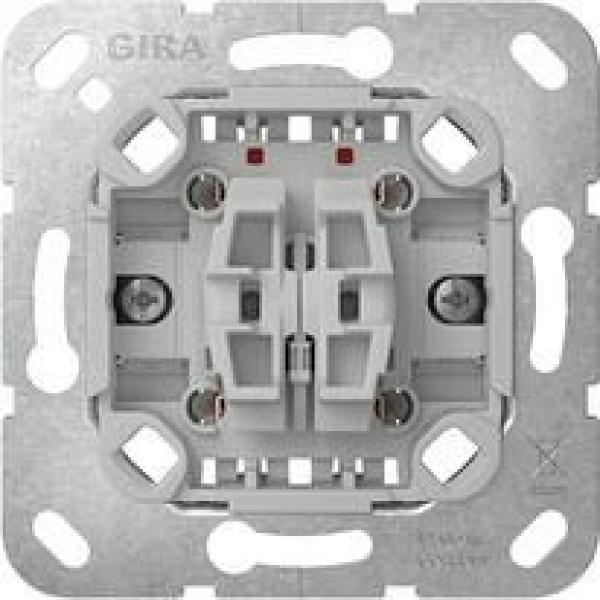 ARDEBO.de Gira 310800 Wippschalter-Einsatz Ausschalter mit Befestigungskrallen, Wechselschalter, 10 AX, 250 V, 2fach