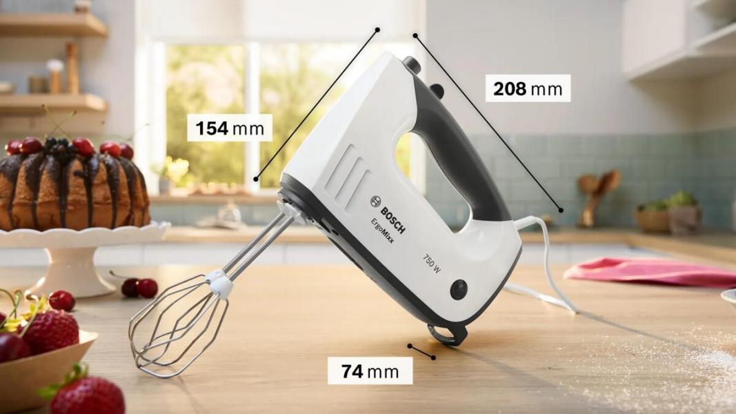 Bosch ErgoMixx MFQ37470 Handrührer, 750W, weiß
