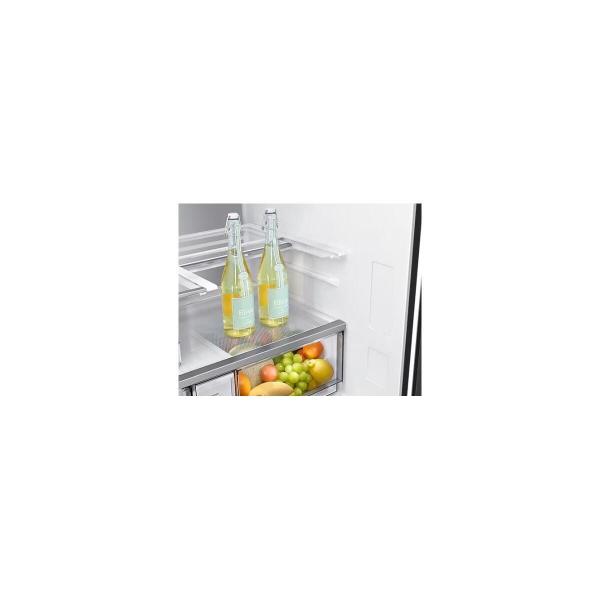 Samsung RF65DG9H0EB1EF Stand Side-by-Side Kombination, 91,2 cm breit, 636 L, NoFrost+, WIFI, Beverage Center mit Dual Water Dispenser, Dual Ice Maker, Festwasseranschluss, Premium Black Steel