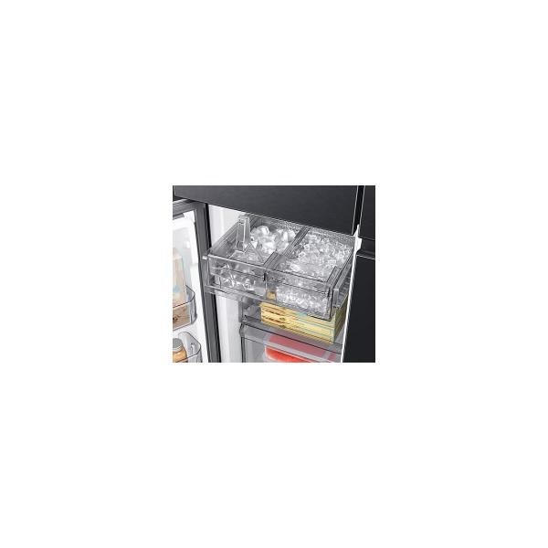 Samsung RF65DG9H0EB1EF Stand Side-by-Side Kombination, 91,2 cm breit, 636 L, NoFrost+, WIFI, Beverage Center mit Dual Water Dispenser, Dual Ice Maker, Festwasseranschluss, Premium Black Steel