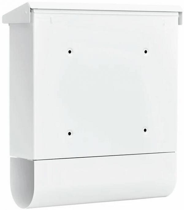 Burg Wächter Malaga 4400 W Solar-Briefkasten-Set, mit Zeitungsfach, Querformat, Öffnungsstopp, Hausnummernfeld, weiß (75320)
