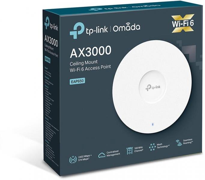 TP-Link AX3000 WiFi 6 Accesspoint zur Deckenmontage, weiß (EAP650)