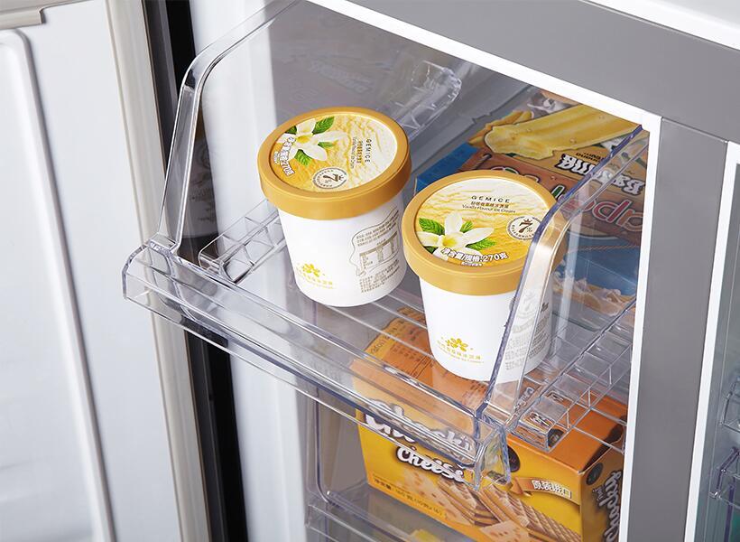 Hisense RQ515N4AC2 Multi Door Side-by-Side Kühl-/Gefrierkombination, 79,4 cm breit, 427 L, NoFrost, Multi Airflow-System, LED-Innenbeleuchtung, Edelstahl-Look