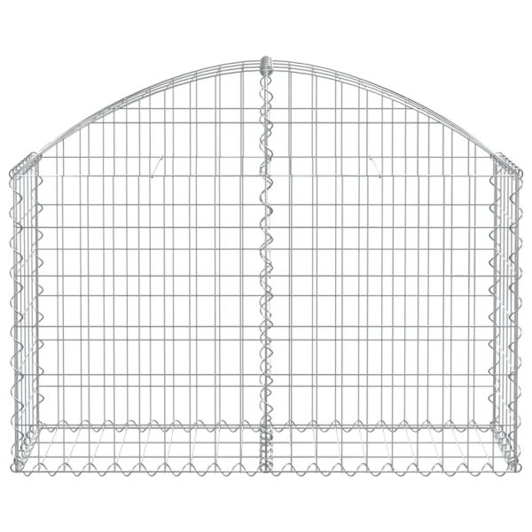 Gabione mit Hochbogen 100x30x60/80 cm Verzinktes Eisen