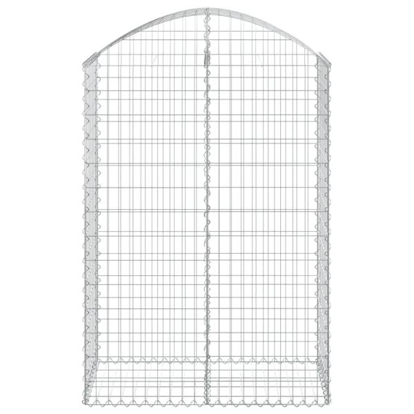 Gabione mit Hochbogen 100x50x140/160 cm Verzinktes Eisen