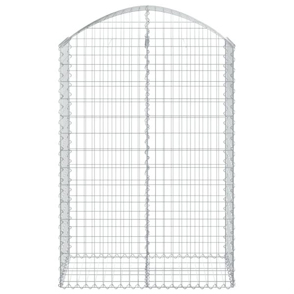 Gabione mit Hochbogen 100x50x140/160 cm Verzinktes Eisen