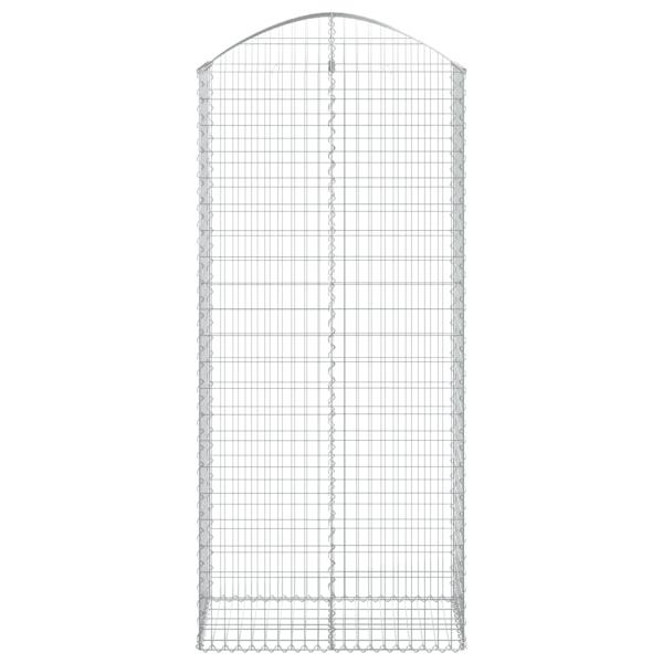 Gabione mit Hochbogen 100x50x220/240 cm Verzinktes Eisen