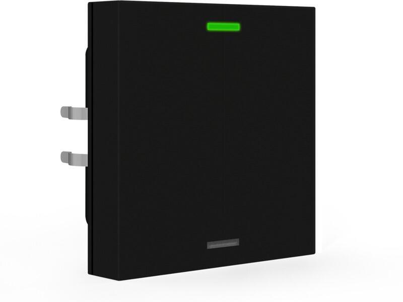 ARDEBO.de MDT Light 55 KNX Taster, 1-fach, RGBW, Temperatursensor, Neutral, schwarz matt (BE-TAL55T106.01)