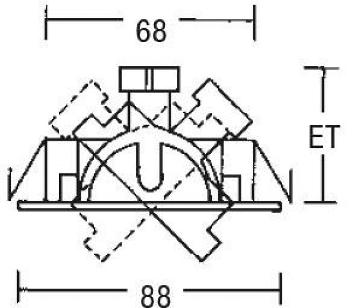 Brumberg NV-Einbaustrahler, GX5,3/50W, chrom (1963.02)