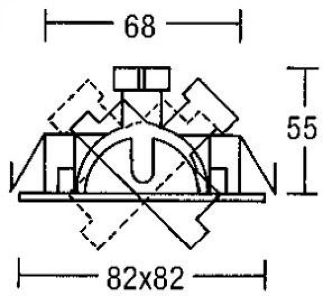 Brumberg NV-Einbaustrahler, GX5,3/50W, weiß (2296.07)