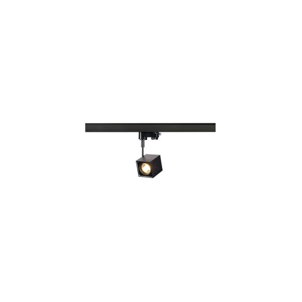 ARDEBO.de SLV ALTRA DICE Spot für Hochvolt-Stromschiene 3Phasen, QPAR51, eckig, schwarz, max. 50W, inkl. 3Phasen-Adapter (152320)