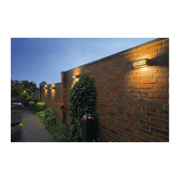SLV BOX-L, Outdoor Wandleuchte, TC-(D,H,T,Q)SE, IP44, eckig, max. 18W, rost (232497)