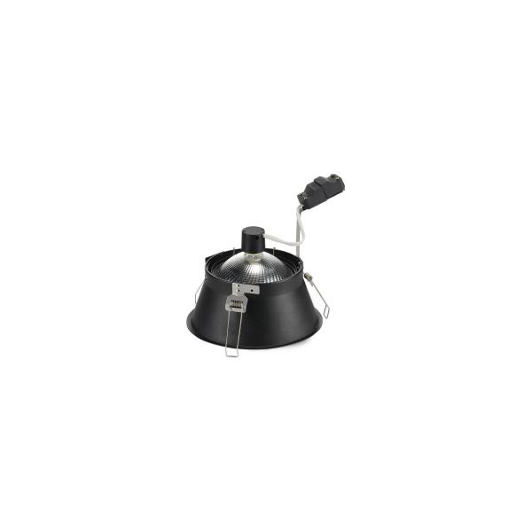 SLV HORN-T Einbauleuchte, QPAR111, rund, schwarz, max. 75W, inkl. Clipfedern (113170)
