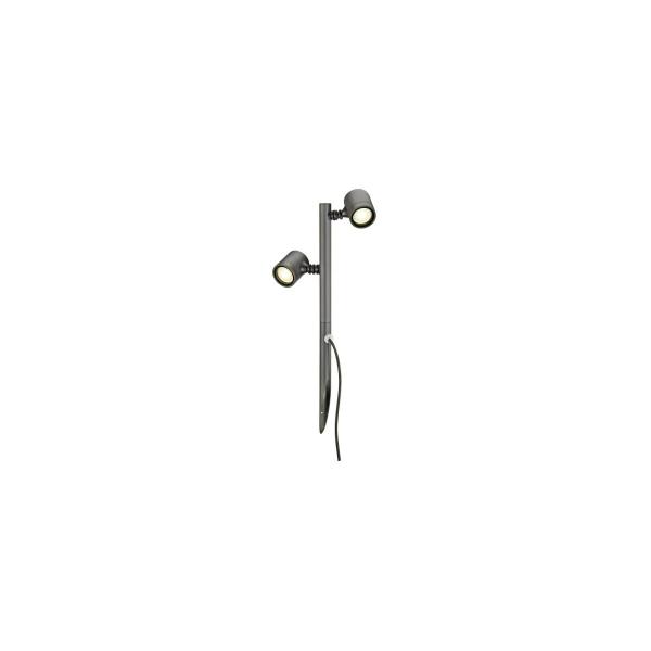 SLV MYRA 2 Outdoor Spiessleuchte, zweiflammig, LED GU10 51 mm, IP44, anthrazit (233185)