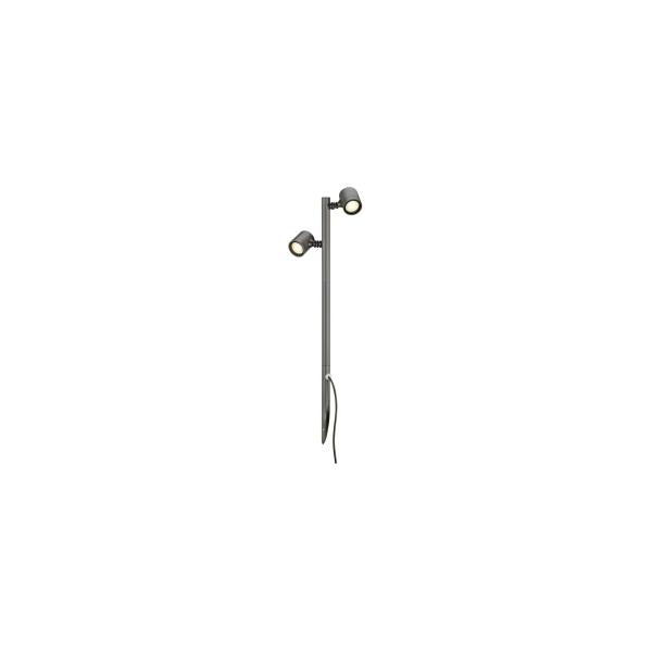 SLV MYRA 2 Outdoor Spiessleuchte, zweiflammig, LED GU10 51 mm, IP44, anthrazit (233185)