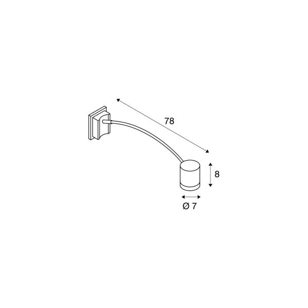 SLV MYRA DISPLAY Outdoor Wandleuchte, QPAR51, IP55, grau, gewölbt, max. 50W (233134)