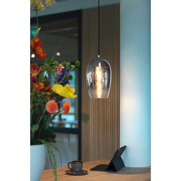 SLV PANTILO OVAL PD Pendelleuchte, E27, max. 15W, Glas, chrom (1006398)