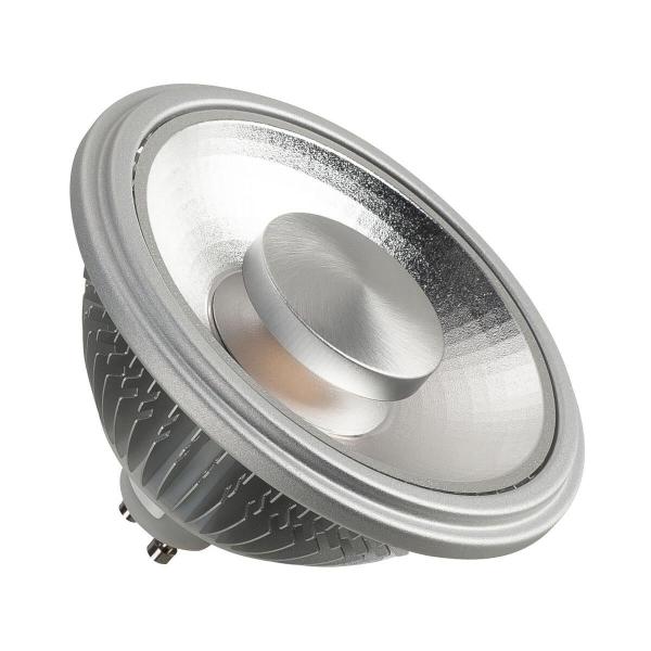 ARDEBO.de SLV QPAR111 GU10 LED-Leuchtmittel, 12W, 680lm, 3000K, CRI90, 55°, dimmbar, aluminium (1005298)
