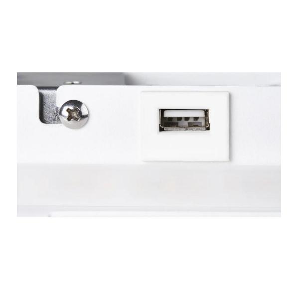 SLV SOMNILA SPOT Indoor LED Wandaufbauleuchte, 3000K, V. rechts, USB, weiß (1003458)