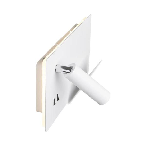 SLV SOMNILA SPOT Indoor LED Wandaufbauleuchte, 3000K, V. rechts, USB, weiß (1003458)