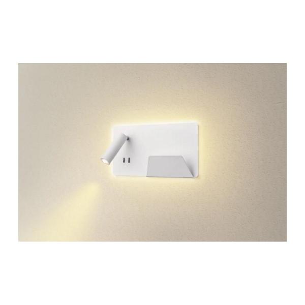 SLV SOMNILA SPOT Indoor LED Wandaufbauleuchte, 3000K, V. rechts, USB, weiß (1003458)
