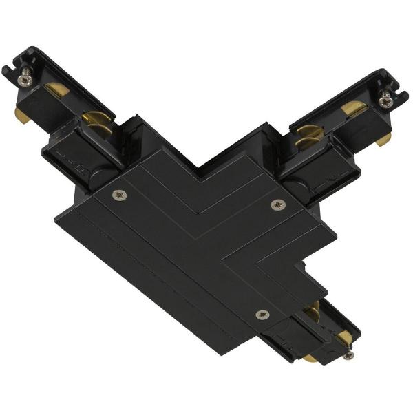 ARDEBO.de SLV T-Verbinder für S-TRACK 3-Phasen-Einbauschiene, Erde außen links, DALI, schwarz (1006529)