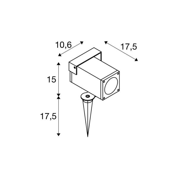 SLV THEO BRACKET Outdoor Erdspiessleuchte, anthrazit (1004652)